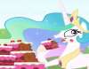 Bigger, less distorted Celestia eating cake