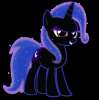 Um, Trixie, that doesn\'t make you look like Nightmare Moon so much as covered in shoe polish and toothpaste.